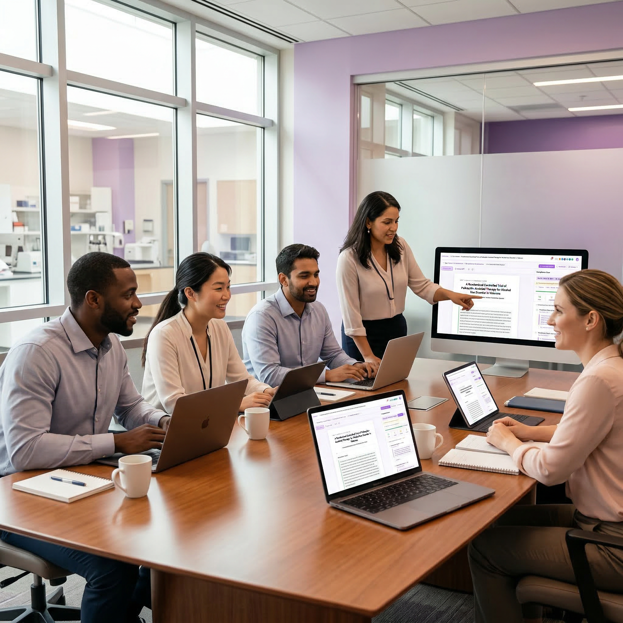Research team collaborating with Sunethix